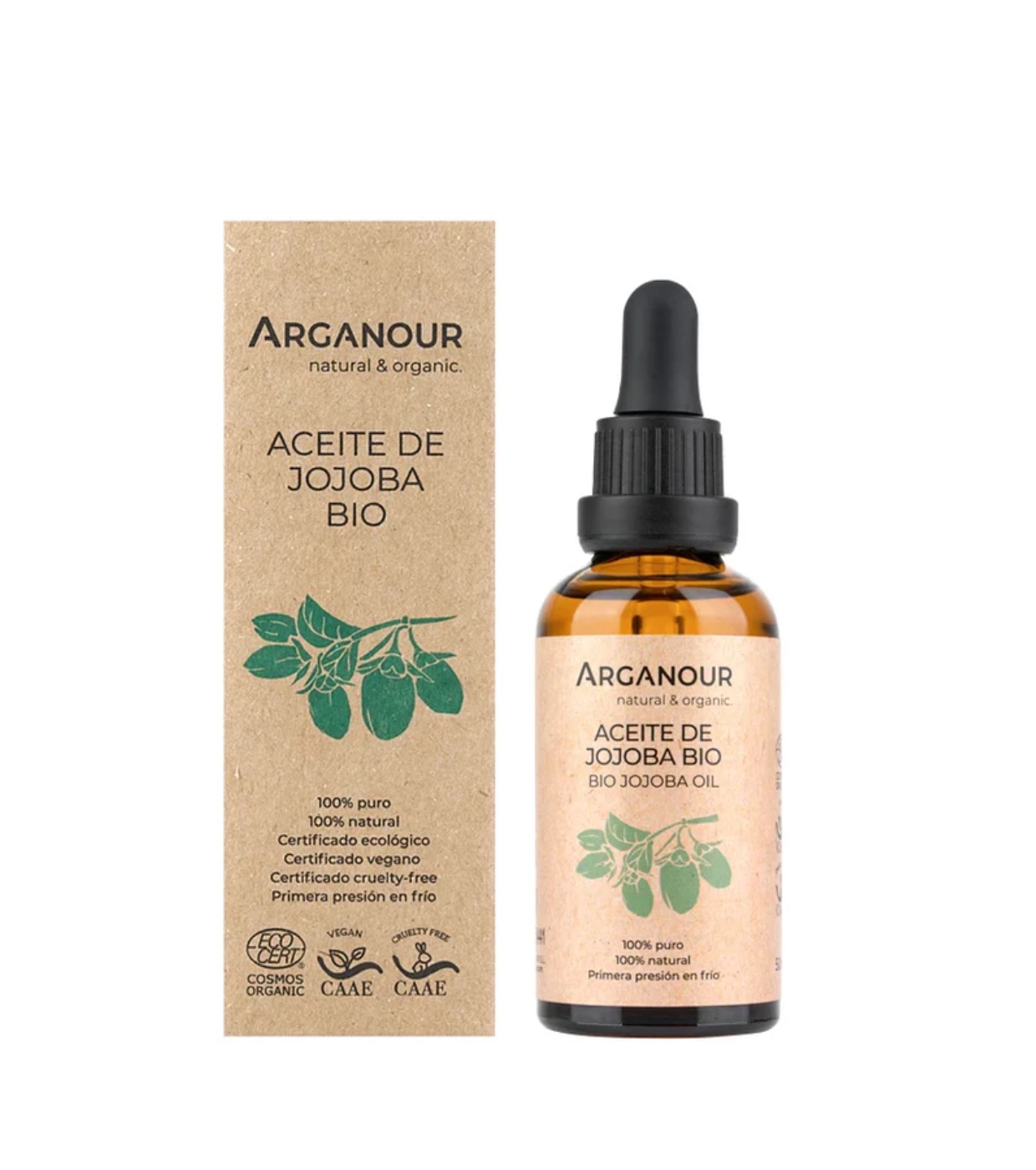 Arganour - óleo de jojoba orgânico 100% puro