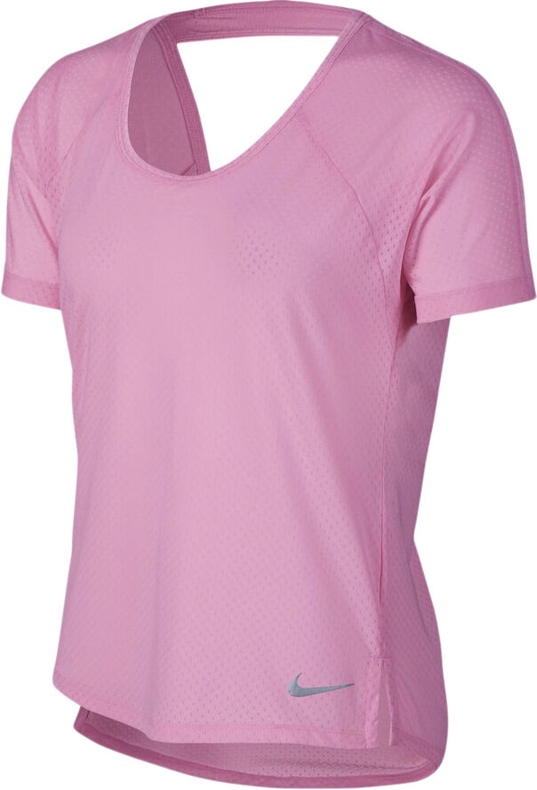 Nike Breathe Miler Ss Top Pink