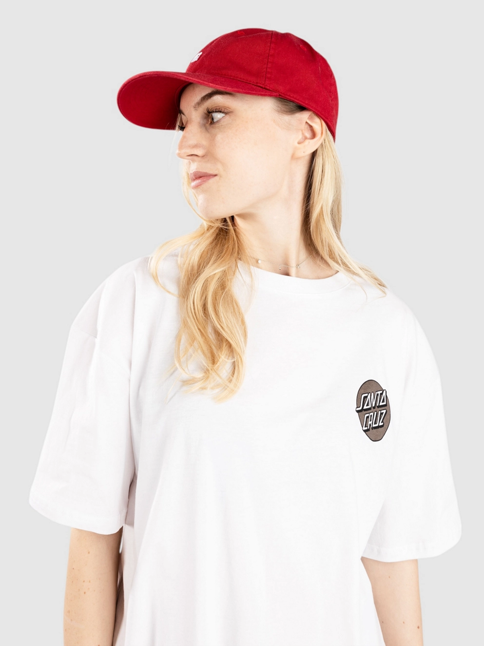 Santa Cruz Big Poppy Infill Dot T-Shirt white