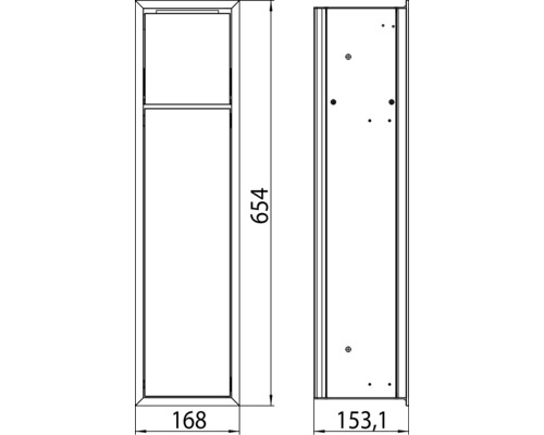 WC-module emco asis 150 inbouw 654 mm optiwhite/chroom 974027840