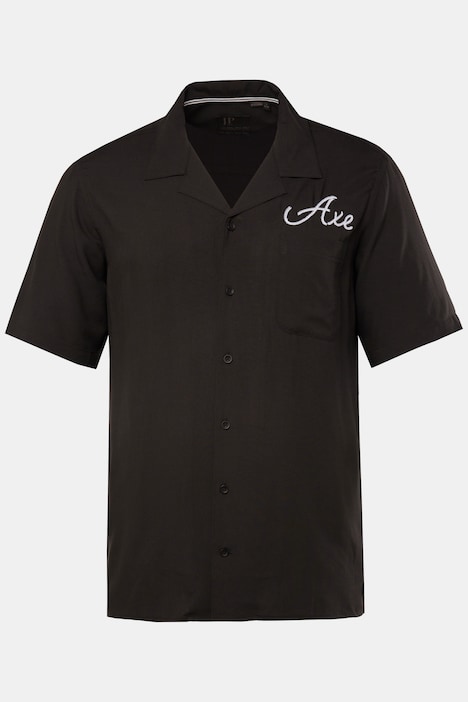 Hemd, Halbarm, Allover-Stickerei, Cuba-Kragen, Cuba-Fit, bis 8 XL