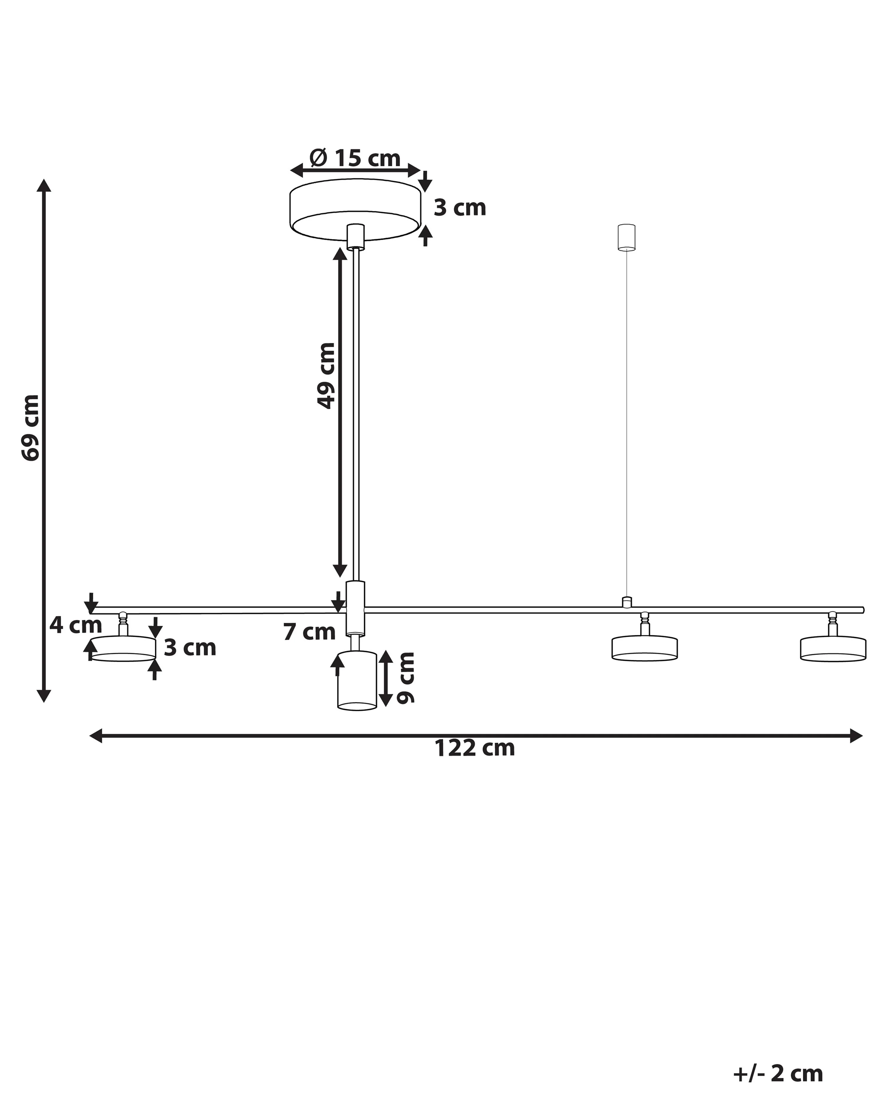 LED hanglamp FOYLE Metaal Zwart