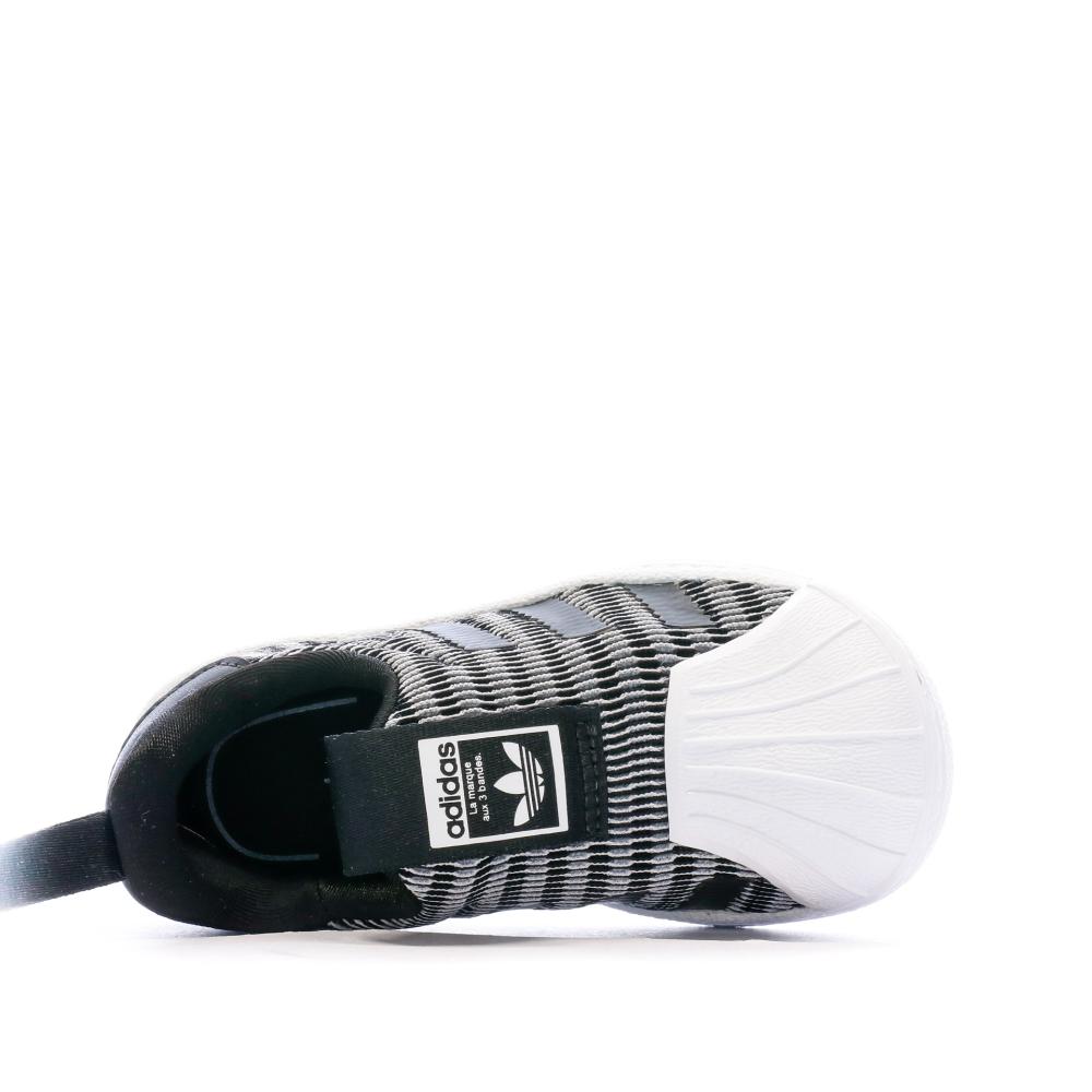 Adidas Baskets Noir/Gris Garçon Adidas Superstar 360