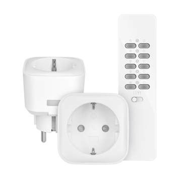 KlikAanKlikUit ACC2-3500R Set met Afstandsbediening en 2 Compacte Stopcontactschakelaars