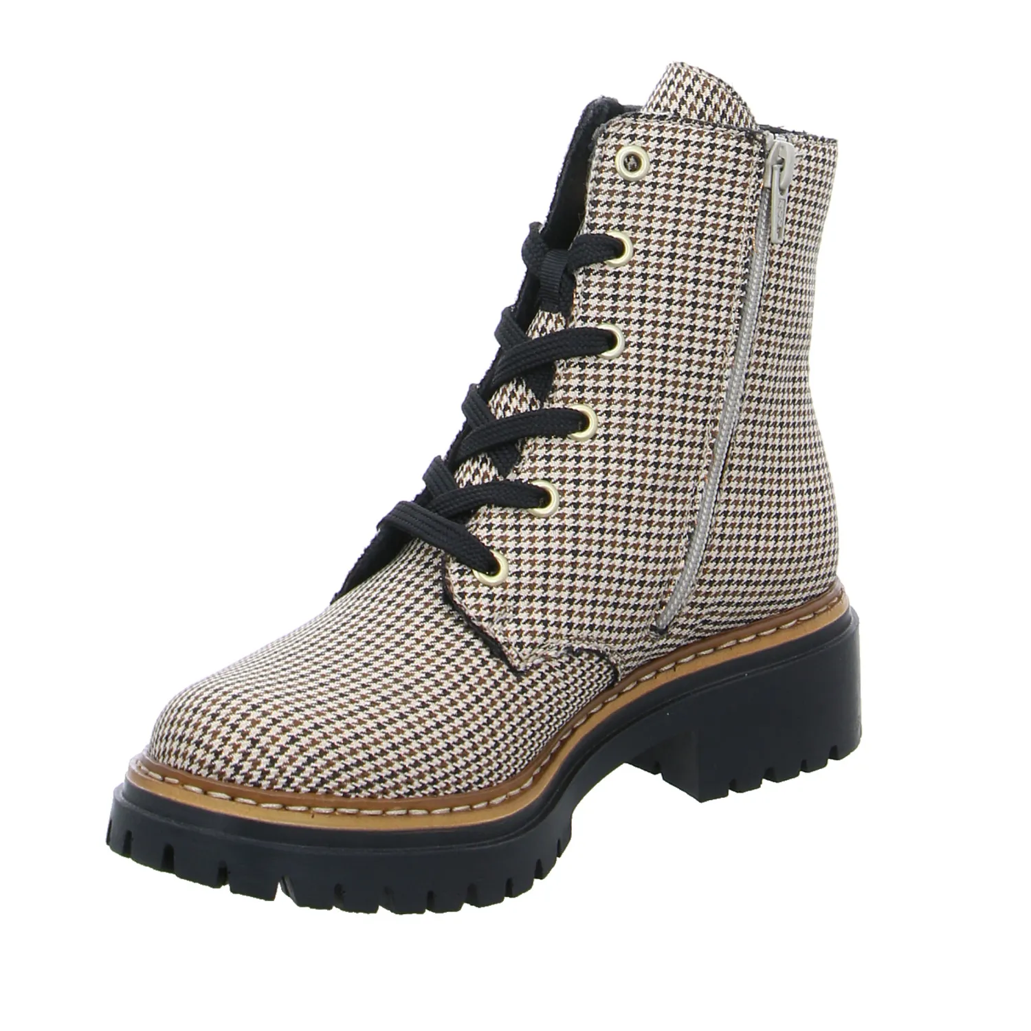 RIEKER Boot Beige Textil