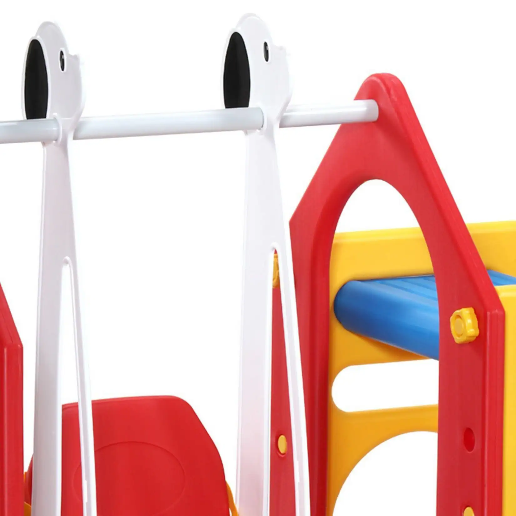 Kinder Spielhaus mit Rutsche Schaukel 155x135cm Spiel-Turm Kletter-Haus Kunststoff Kinderspielhaus