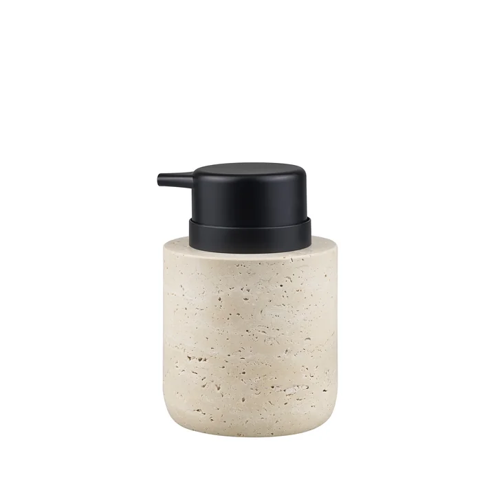 Mette Ditmer - Travertine Seifenspender, low, leinen