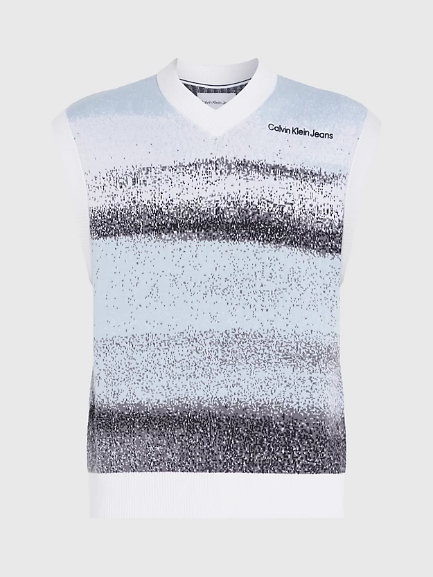 Colete de malha de algodão jacquard