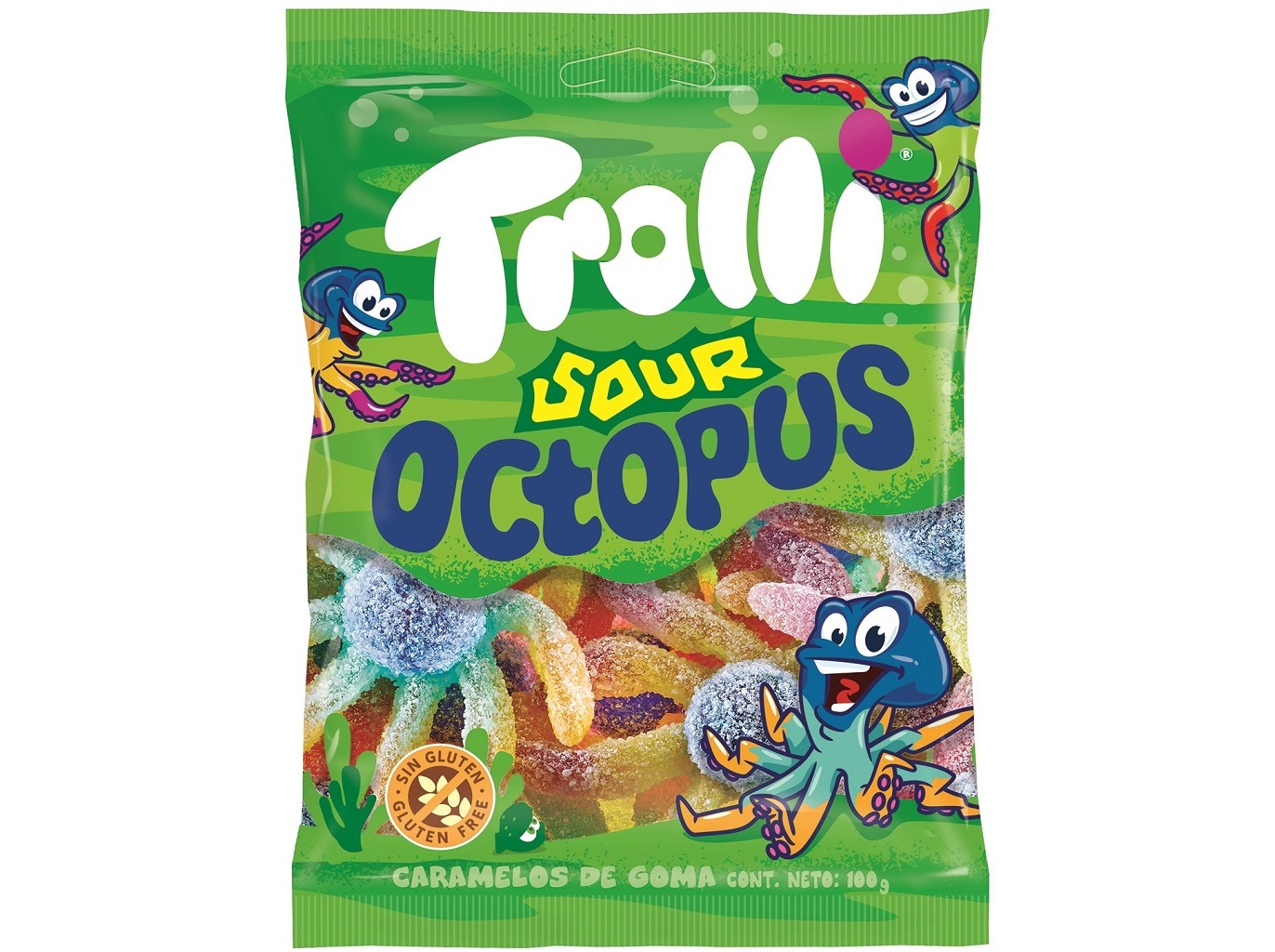 GOMAS TROLLI SOUR OCTOPUS 100 G