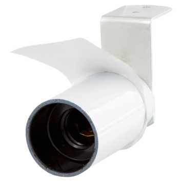 Handson lampfitting E14 haakse beugel wit