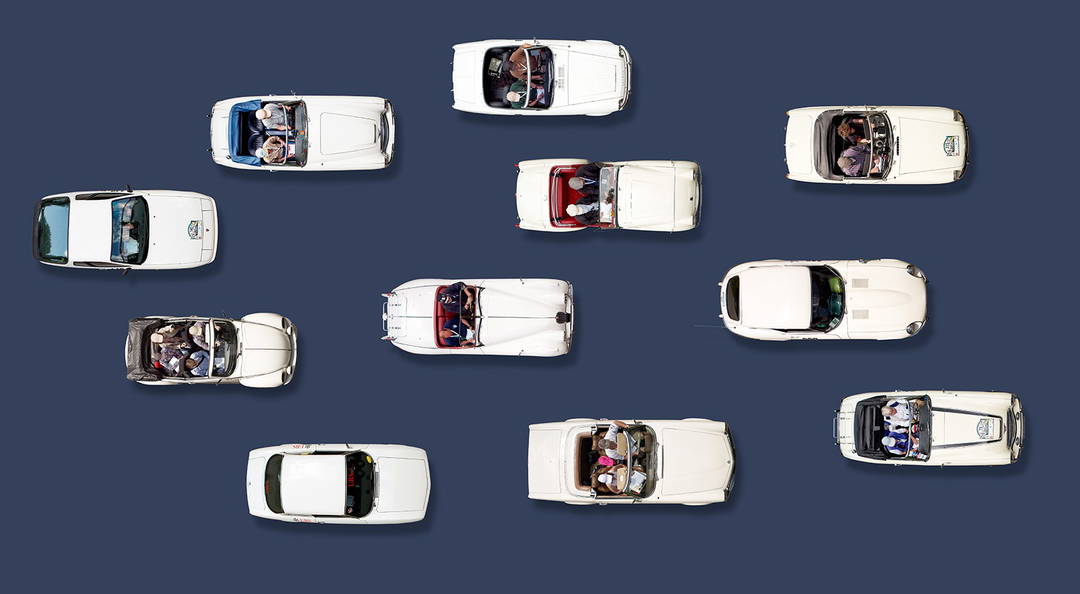 White Cars by Bernhard Schmerl - Limited Edition. Edition of: 100. Signed.