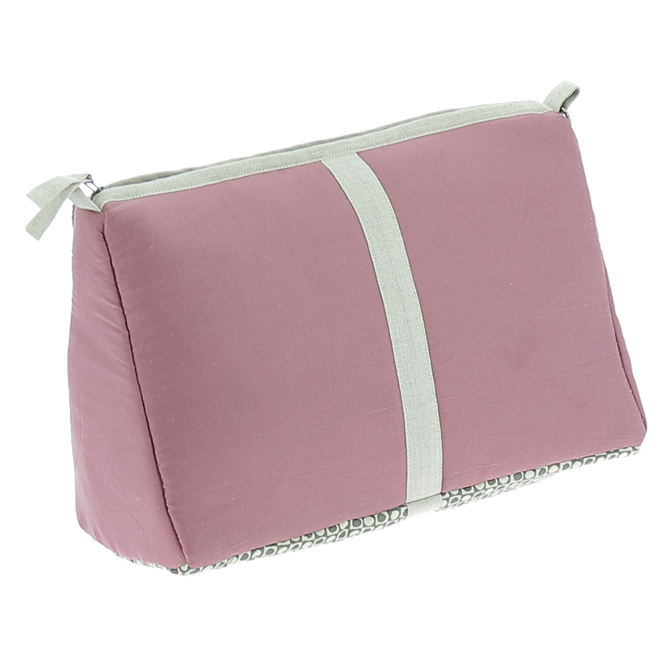 En Fil d'Indienne Trousse de toilette XL Soie pourpre - 34x22x15 cm