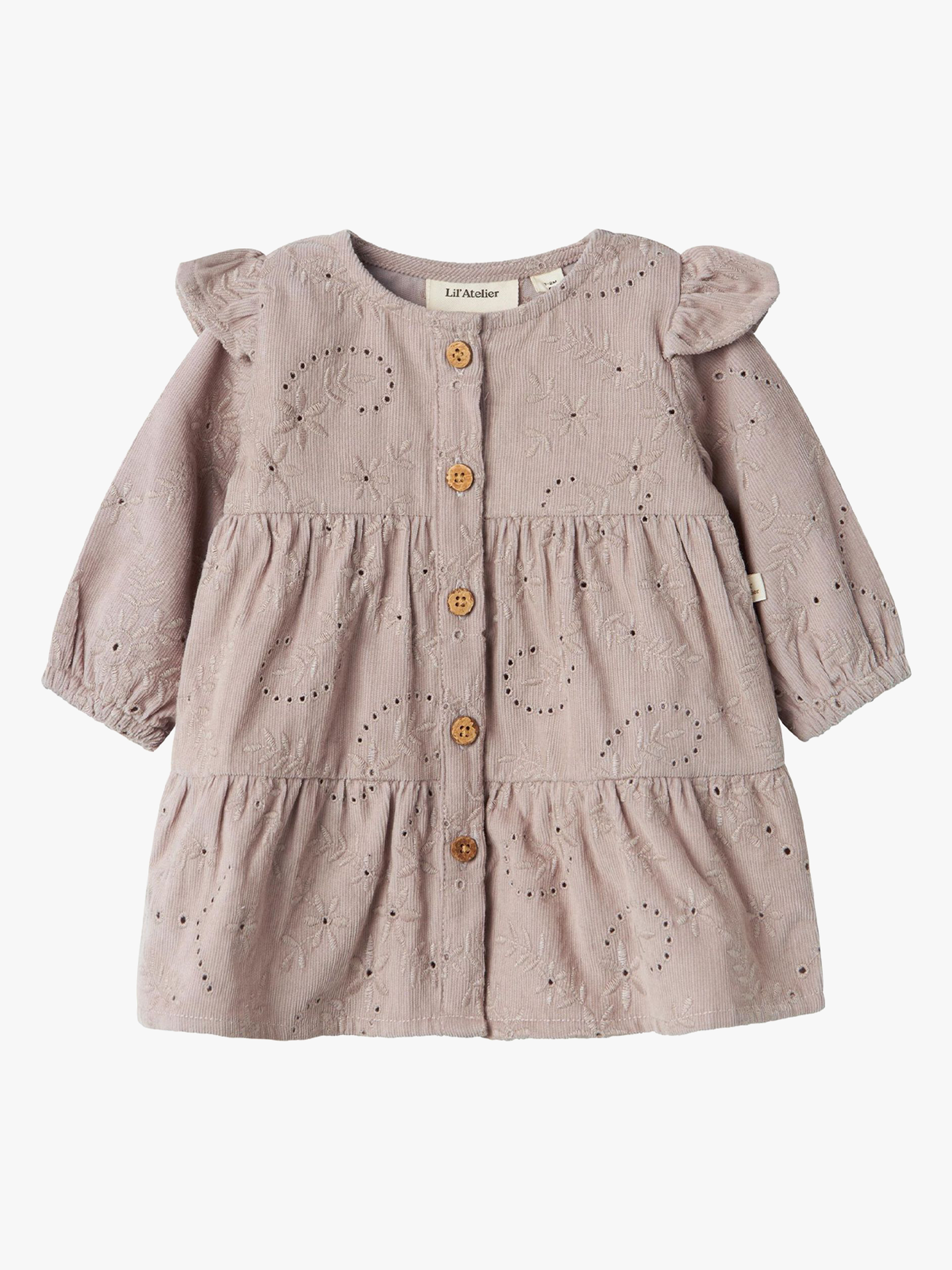 Bine Long Sleeve Loose Cord Dress