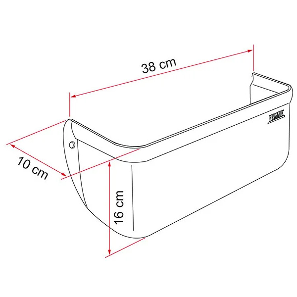 Range tout de portière en ABS gris