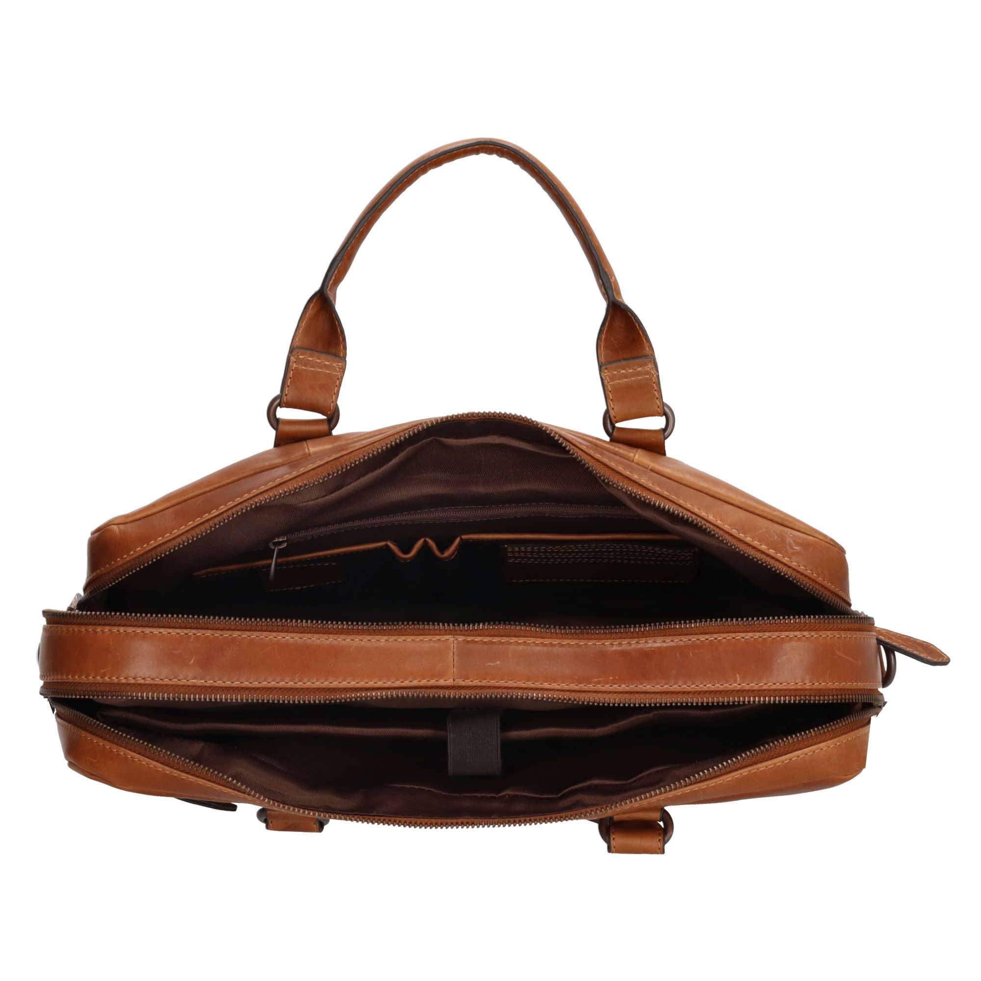 Genicci Noble Laptoptas Churchill 15,6 inch Cognac
