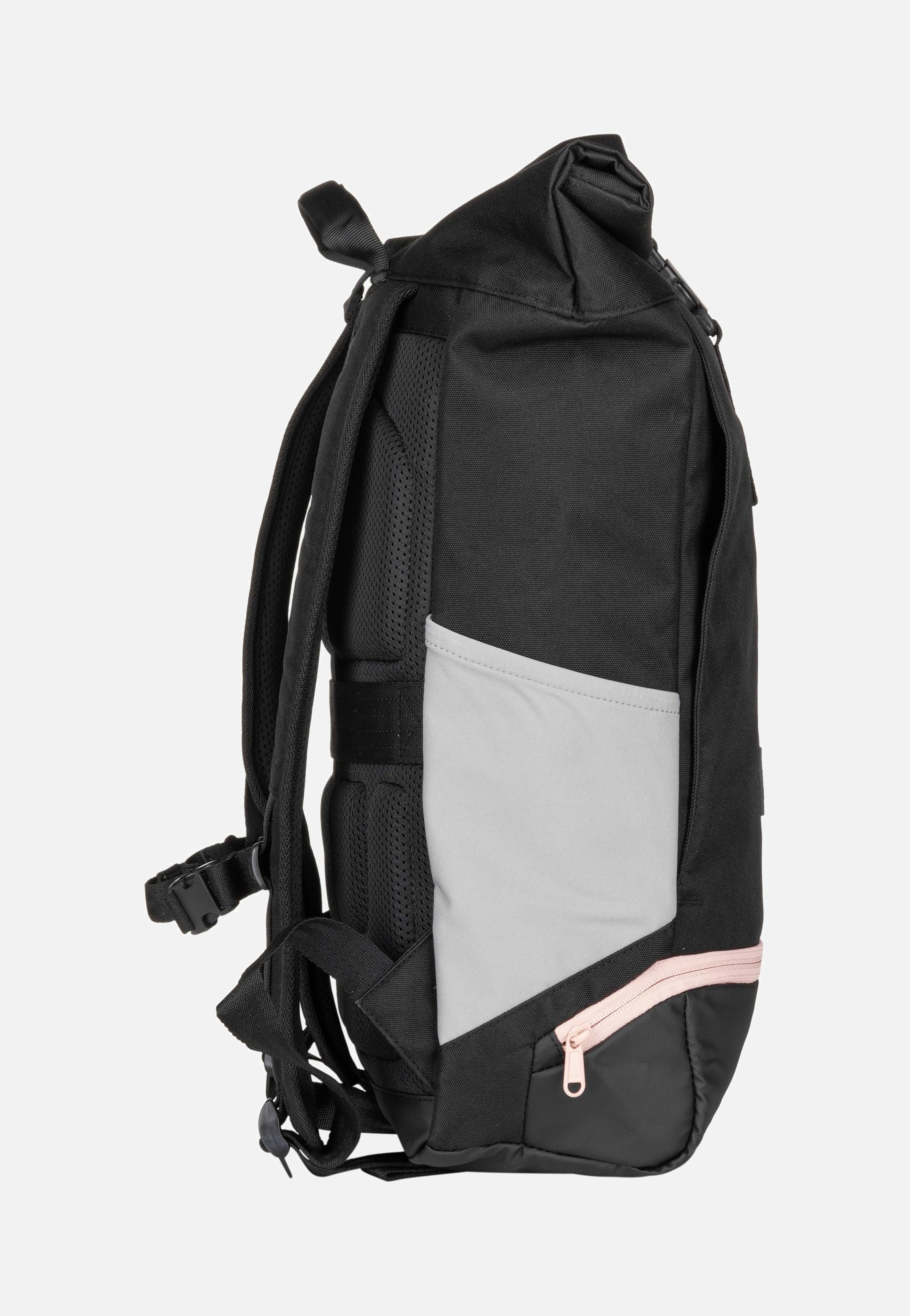 Allen Medium Schwarz-Rosa - Rolltop Rucksack