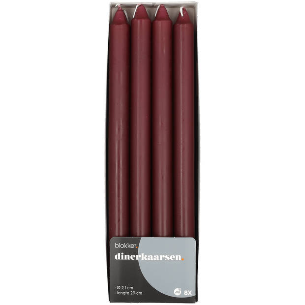 Blokker Dinerkaars - 8 stuks - 29 cm - Ruby Rood