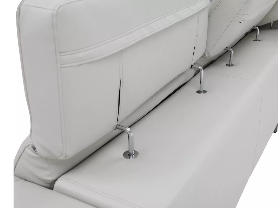 Canapé d'angle droit en cuir de buffle beige ANDOR
