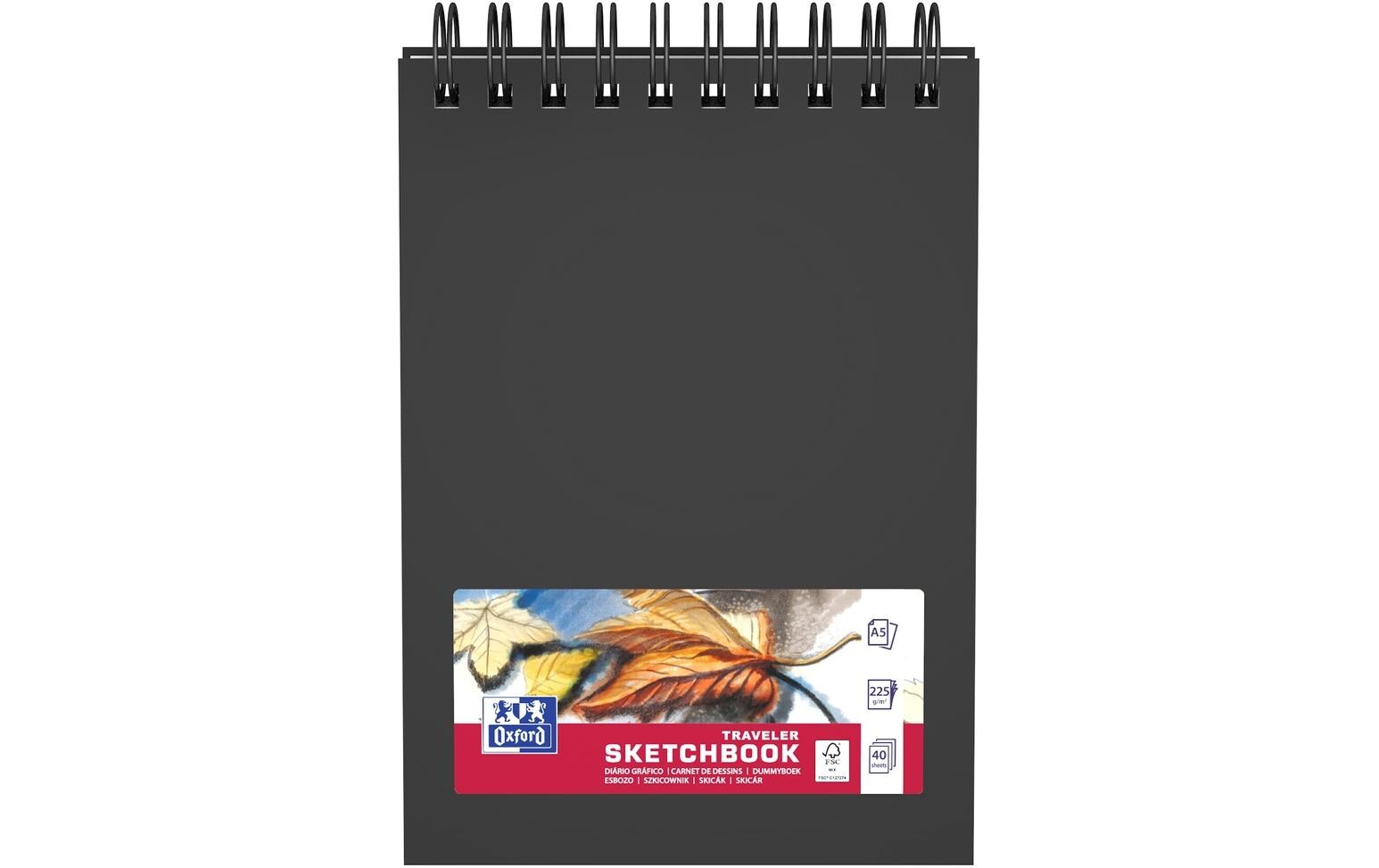 Malbuch Skizzenbuch A5, SchwarzBlock A5, Schwarz