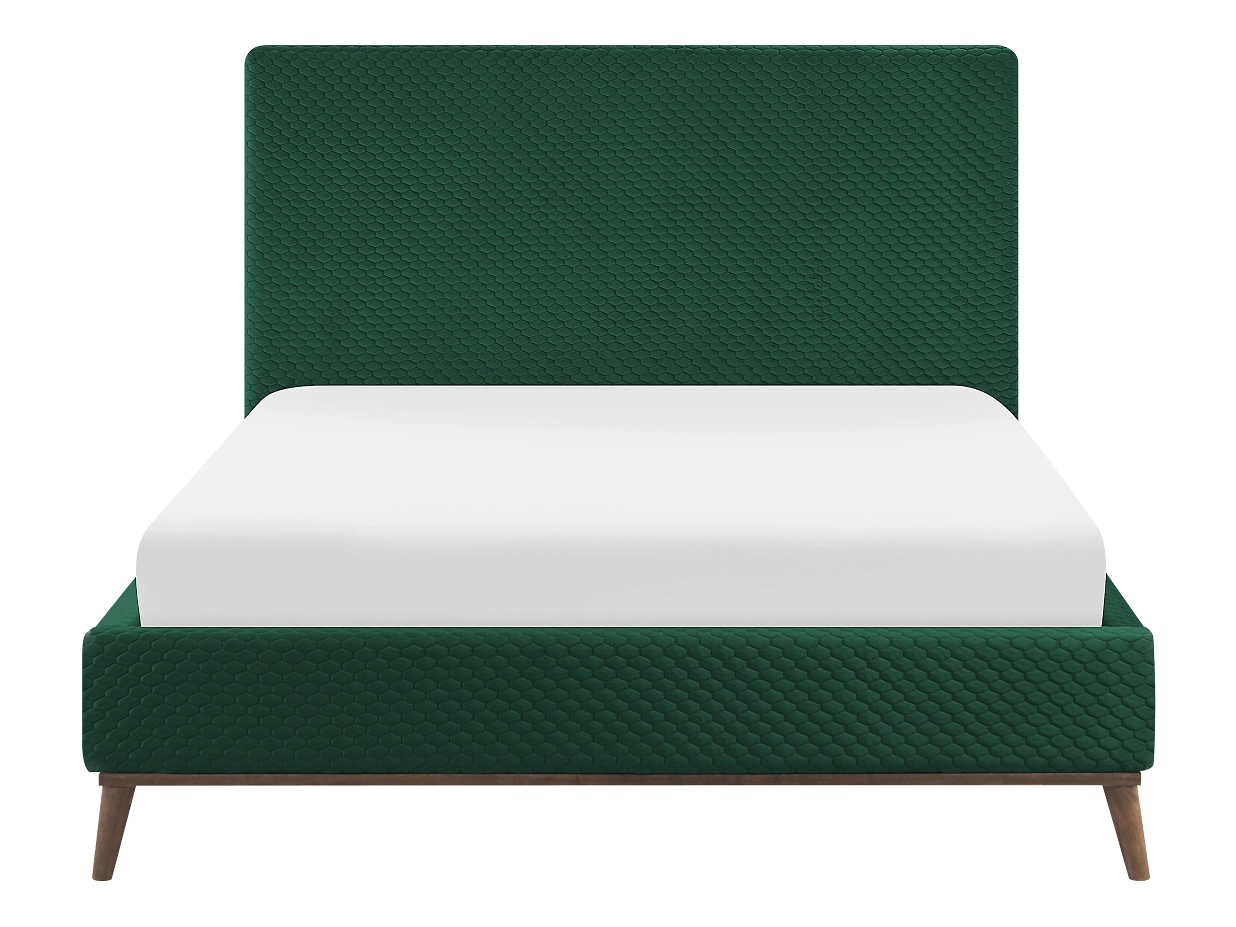 Bed Fluweel BAYONNE 140 x 200 cm Donkergroen
