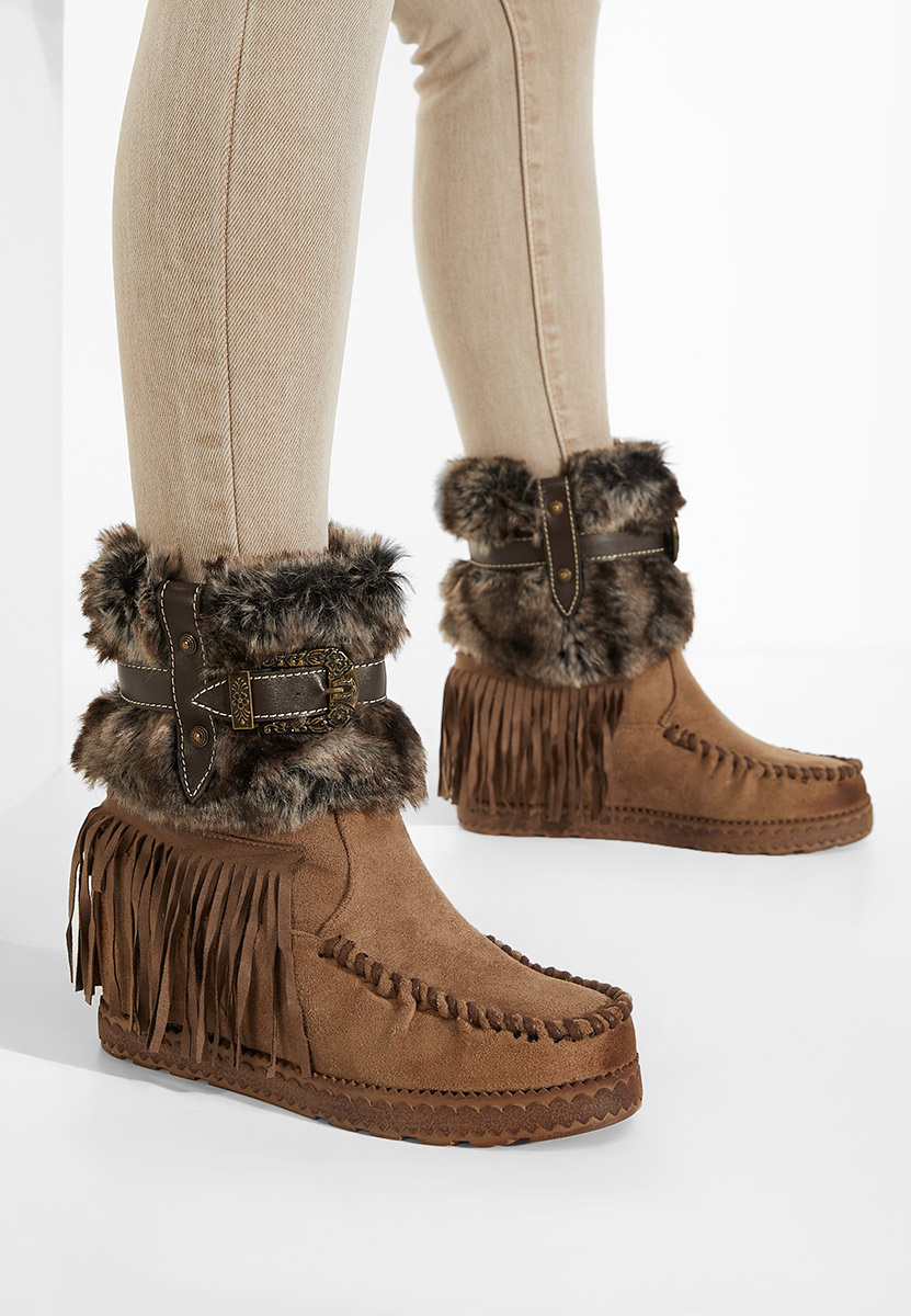 Bottes compensée femme bruns Pavia