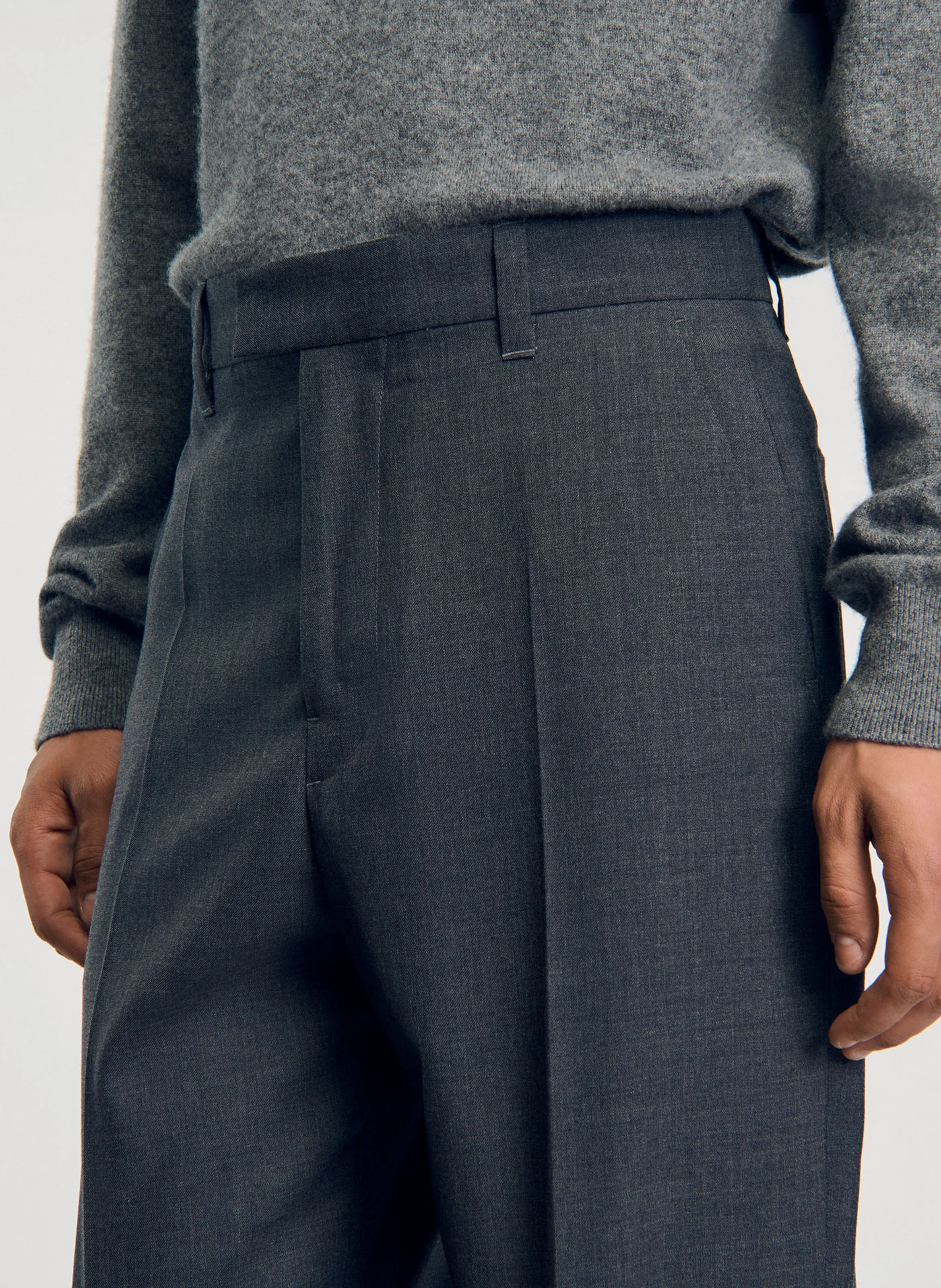 Pantalon large | Gris