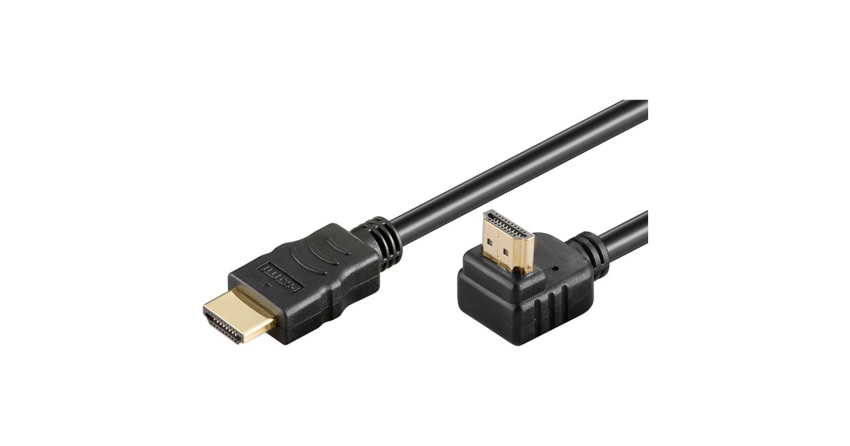 goobayHigh Speed HDMI-kabel 90° met Ethernet  (Zwart, 3 meter)