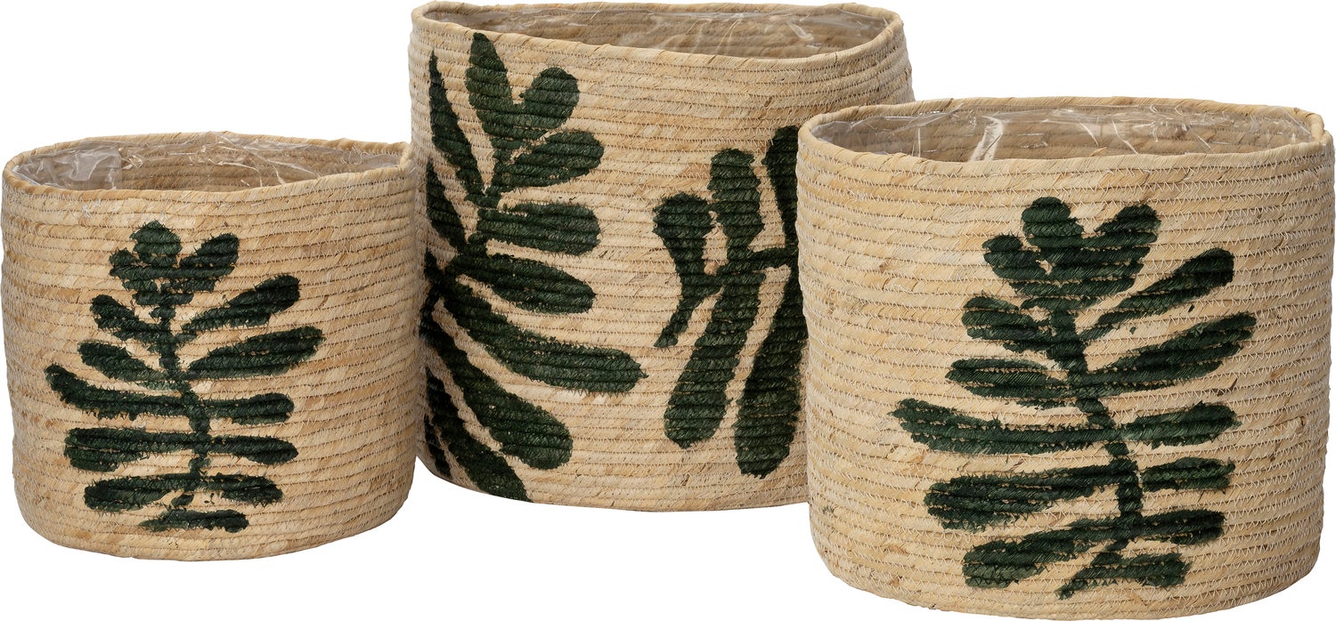 Intratuin plantenmand Lyo naturel / groen D 28 H 26 cm