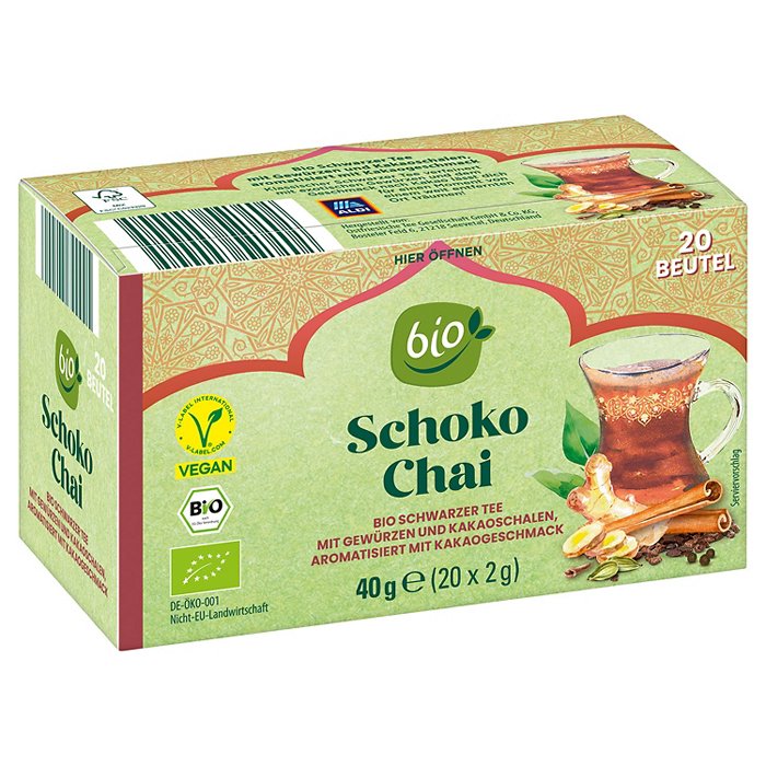 BIO Bio-Chai Tee 20 Beutel, Schokolade-Chai