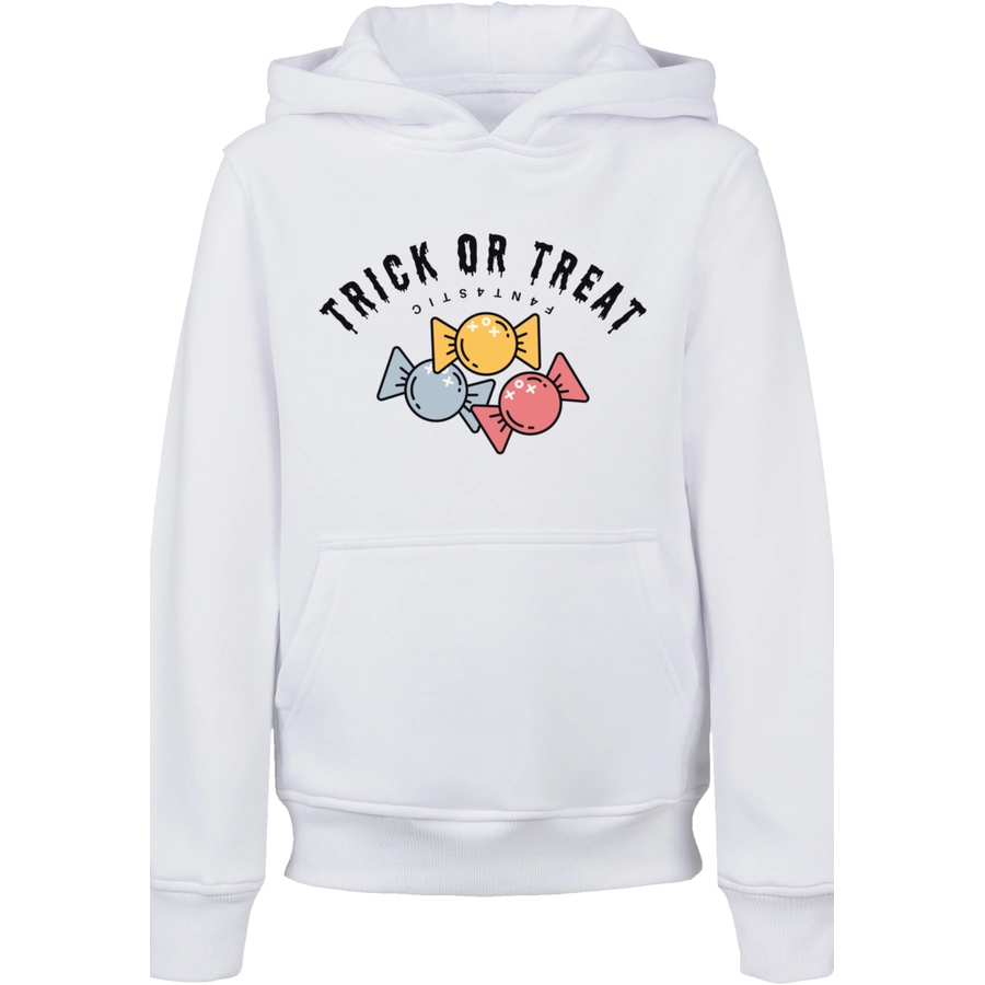 F4NT4STIC Hoodie Trick Or Treat Halloween weiß