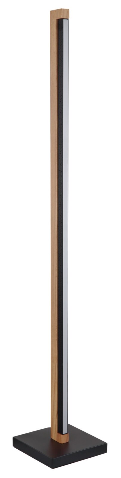 LED-Stehleuchte - Holz-schwarz - 113 cm