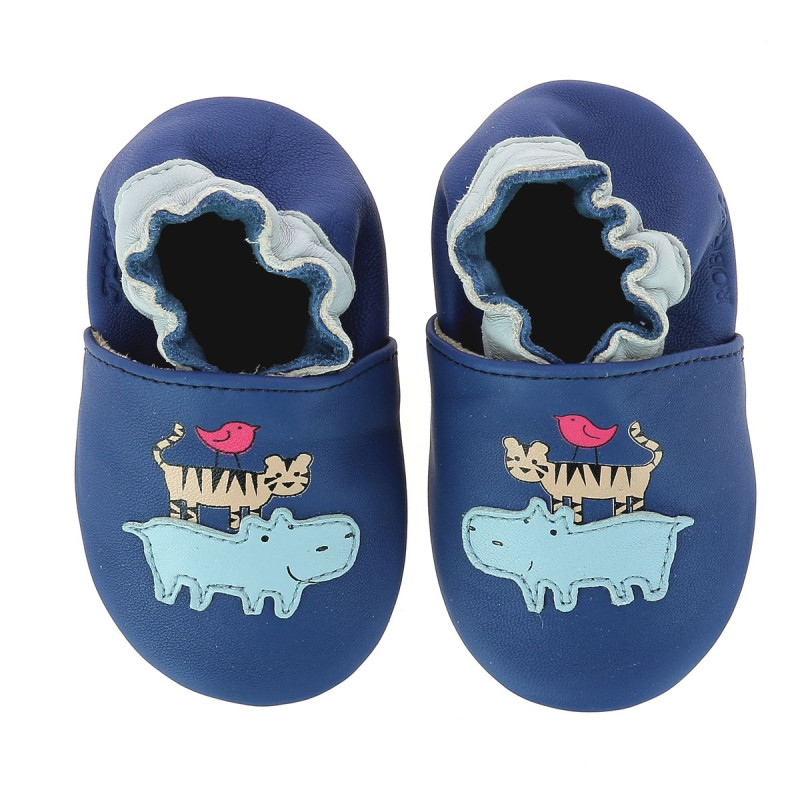 Robeez Robeez Chaussons Animal Pyramid Bleu Fonce