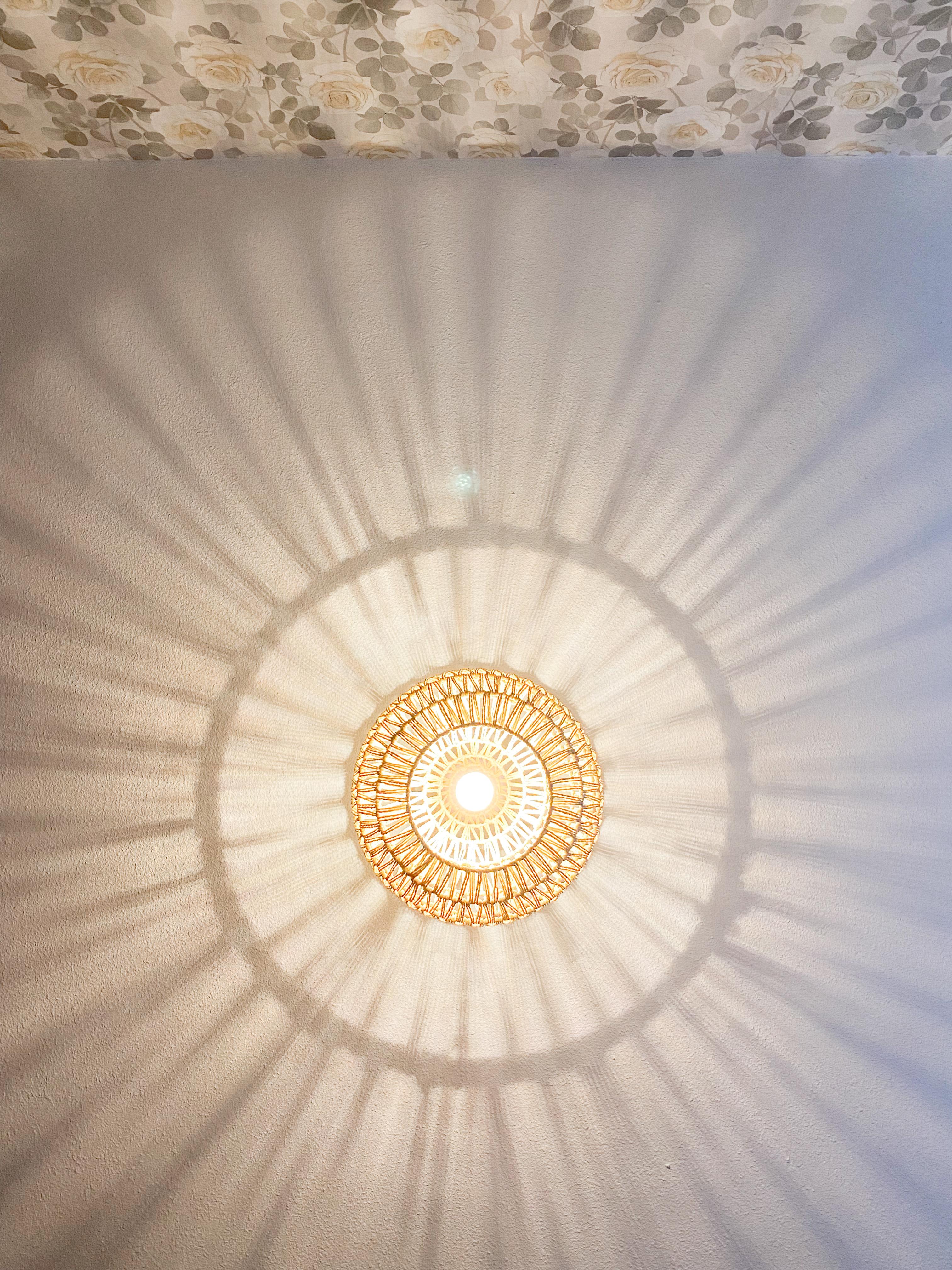 Hanglamp MOLOPO Papierkoord Zandbeige