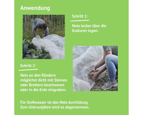 My Harvest Gewasbeschermingsnet 4 x 2 m UV-gestabiliseerd PE Gewicht ca. 65 g/m² Maaswijdte 0,8 x 0,8 mm transparant