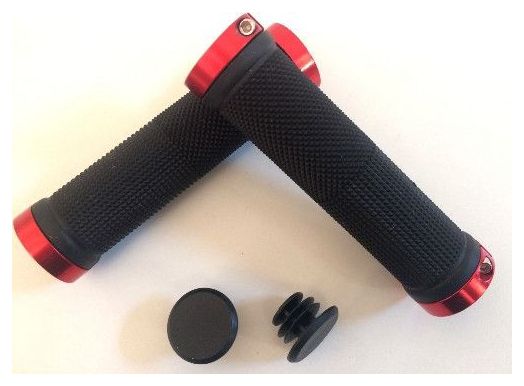 POIGNEE VELO DOUBLE COLLIER Rouge.