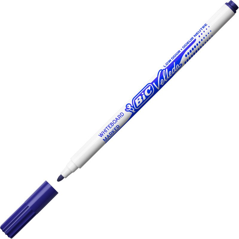 Marqueur effaçable Bic Velleda 1721 pointe ogive 2,8 mm - Pochette de 8 couleurs assorties