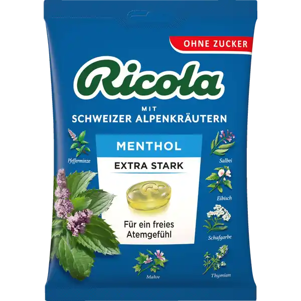 Menthol Extra Stark Bonbons zuckerfrei