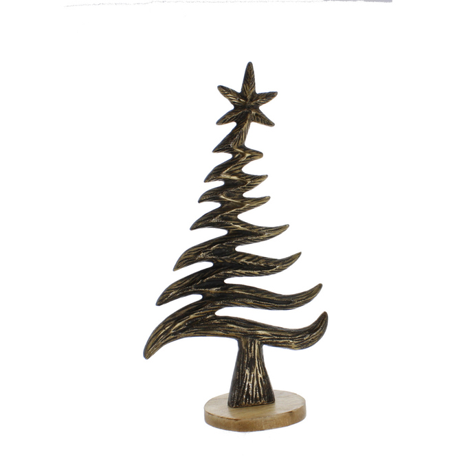 Baum - gold/braun - ca. 13 x 15 x 44 cm