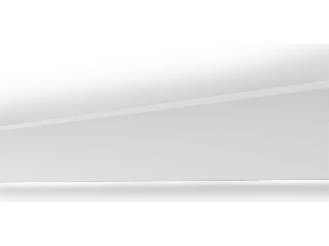 Lot de 3 corniches plafond en polystyrène L290 x l4.6 x H9 cm blanc - DORICA