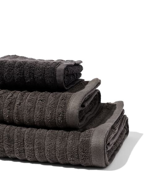 serviette de bain qualité épaisse relief blanc gris foncé