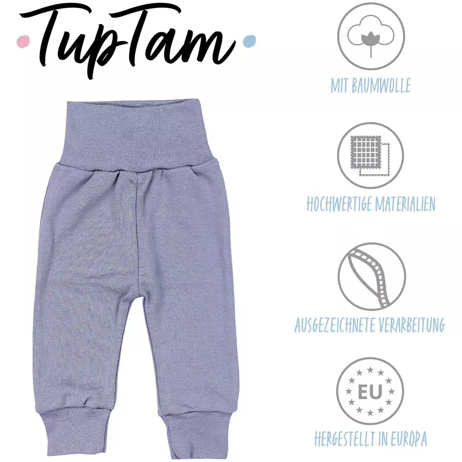 TupTam Baby Jungen Lange Pumphose 3er Pack graugrün