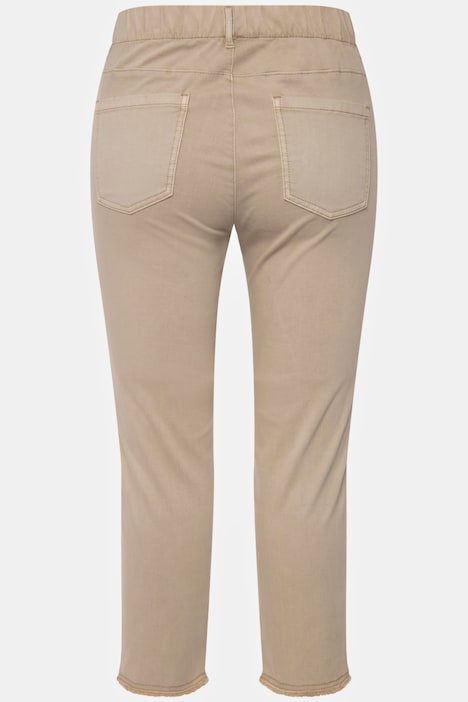 7/8-Hose Sienna, Fransensaum, schmales Bein