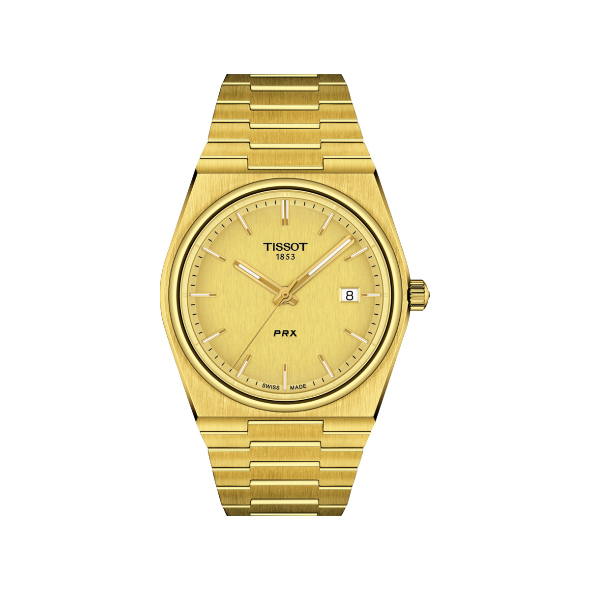 Montre TISSOT homme bracelet acier doré jaune
