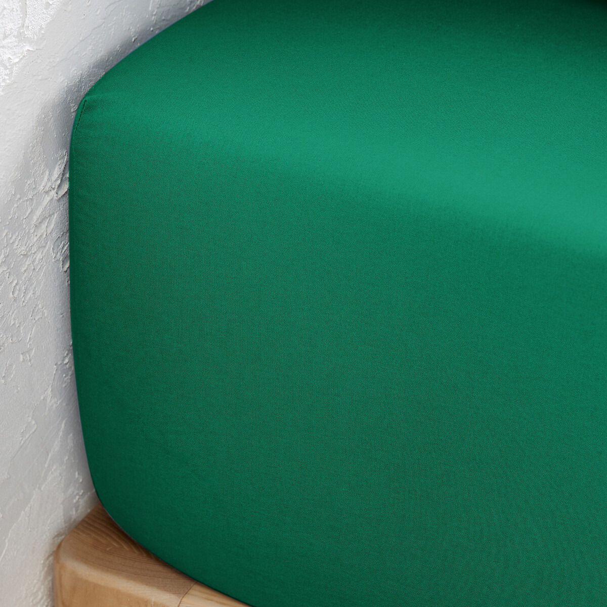 LA REDOUTE INTERIEURS<br>Lençol de baixo liso em algodão lavado, dobra de 30 cm, Scenario