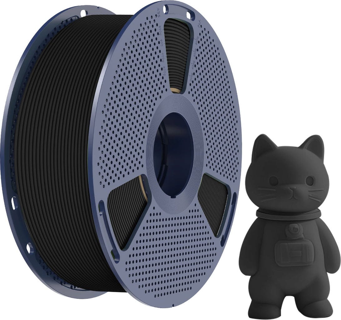 SUNLU  PLA Matte Black, 1,75 mm / 1000 g    PLA Material mit mattem Oberflächenfinish