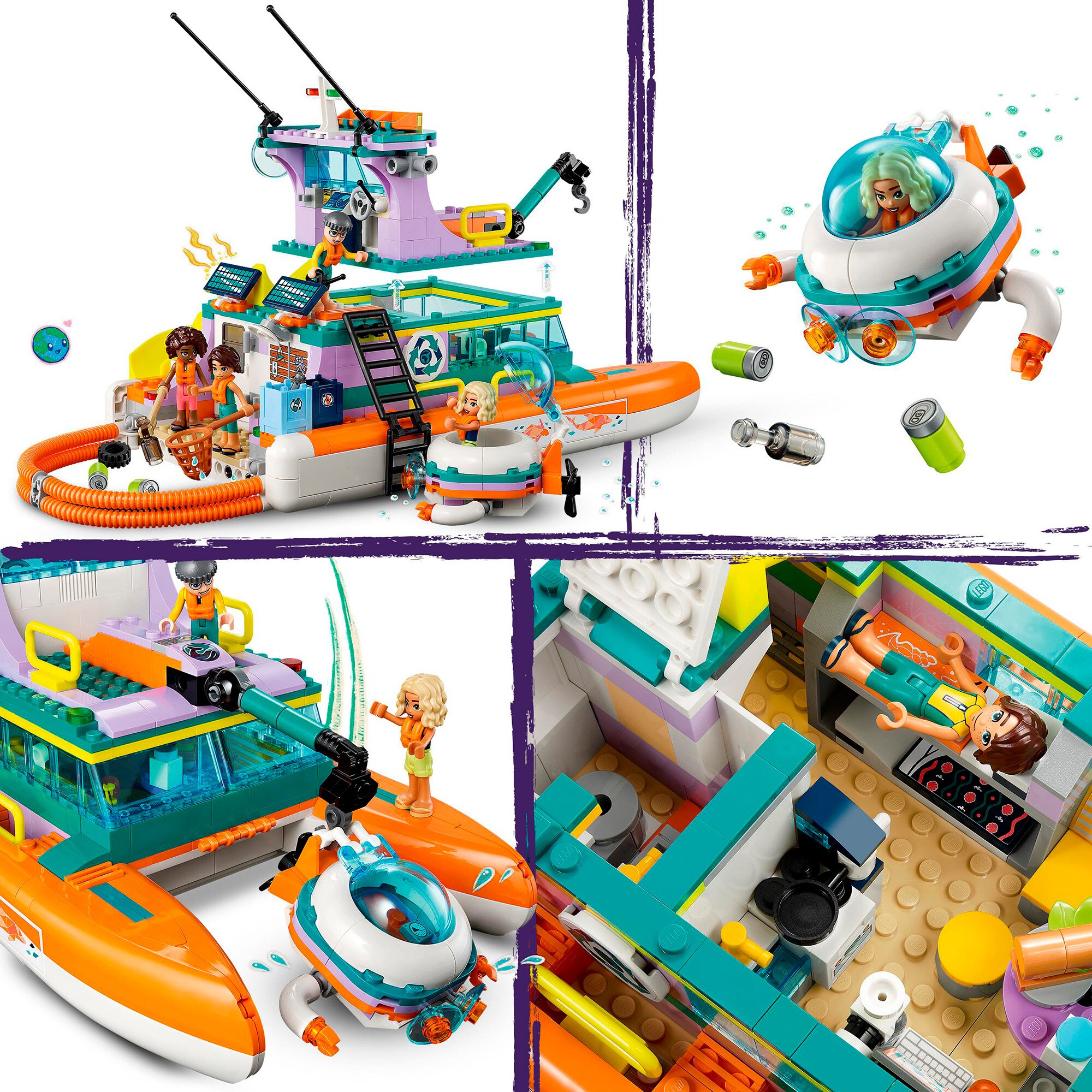 LEGO Konstruktionsspielzeug Friends Seerettungsboot