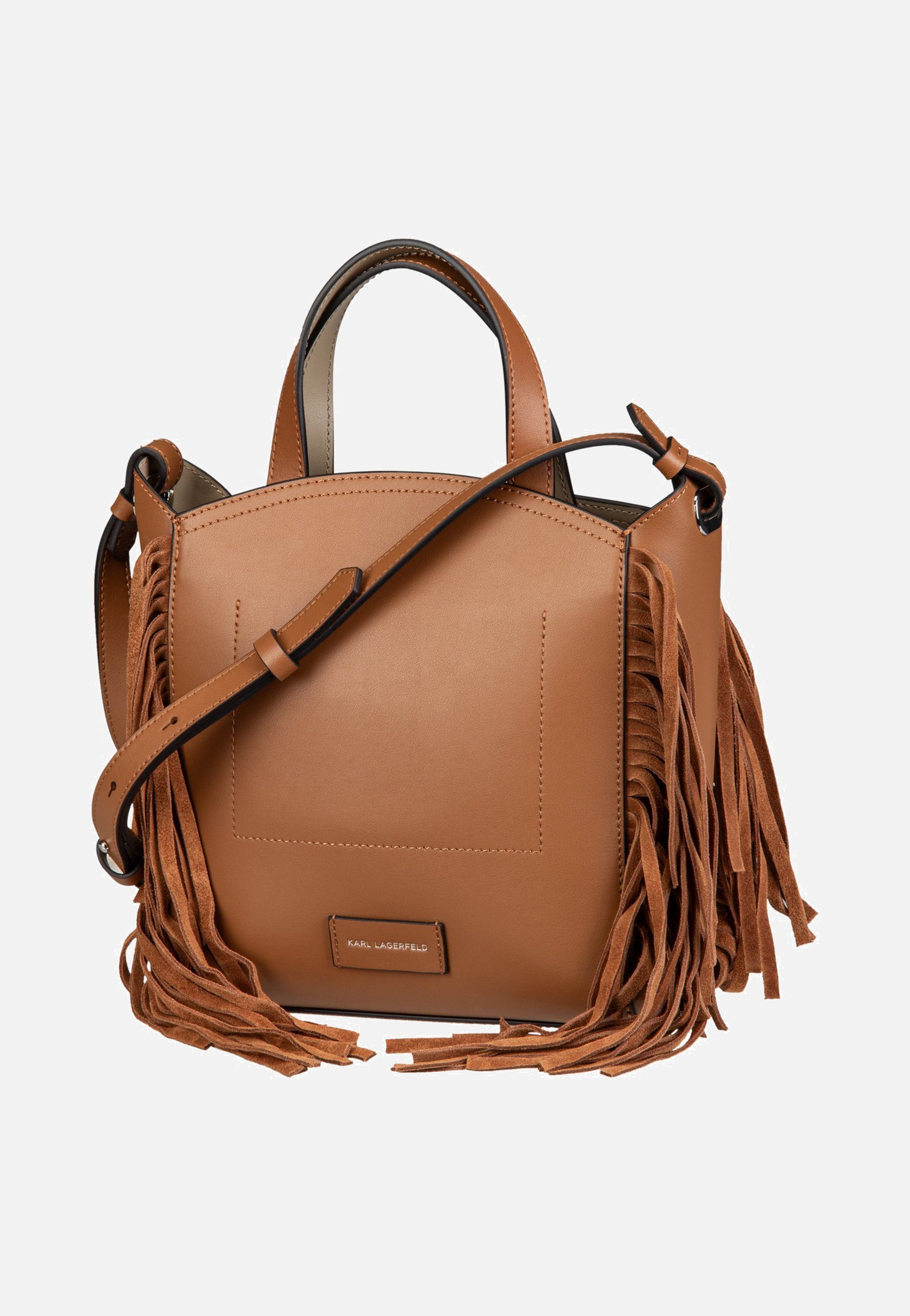K/Circle SM Zip Tote Fringes Dark Tan - Tote Bag
