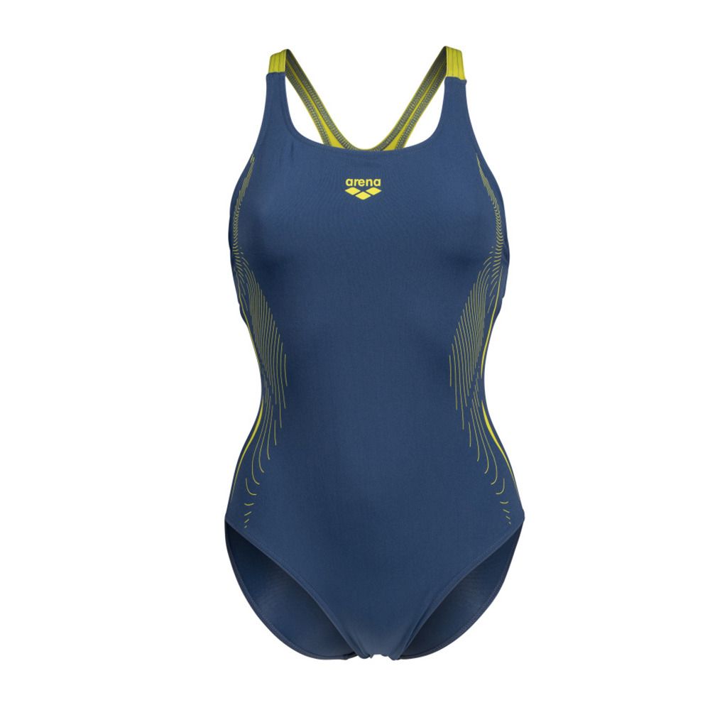 Arena NEW GRAPHIC SWIM PRO B - Maillot de bain 1 pièce Femme grey blue/soft green