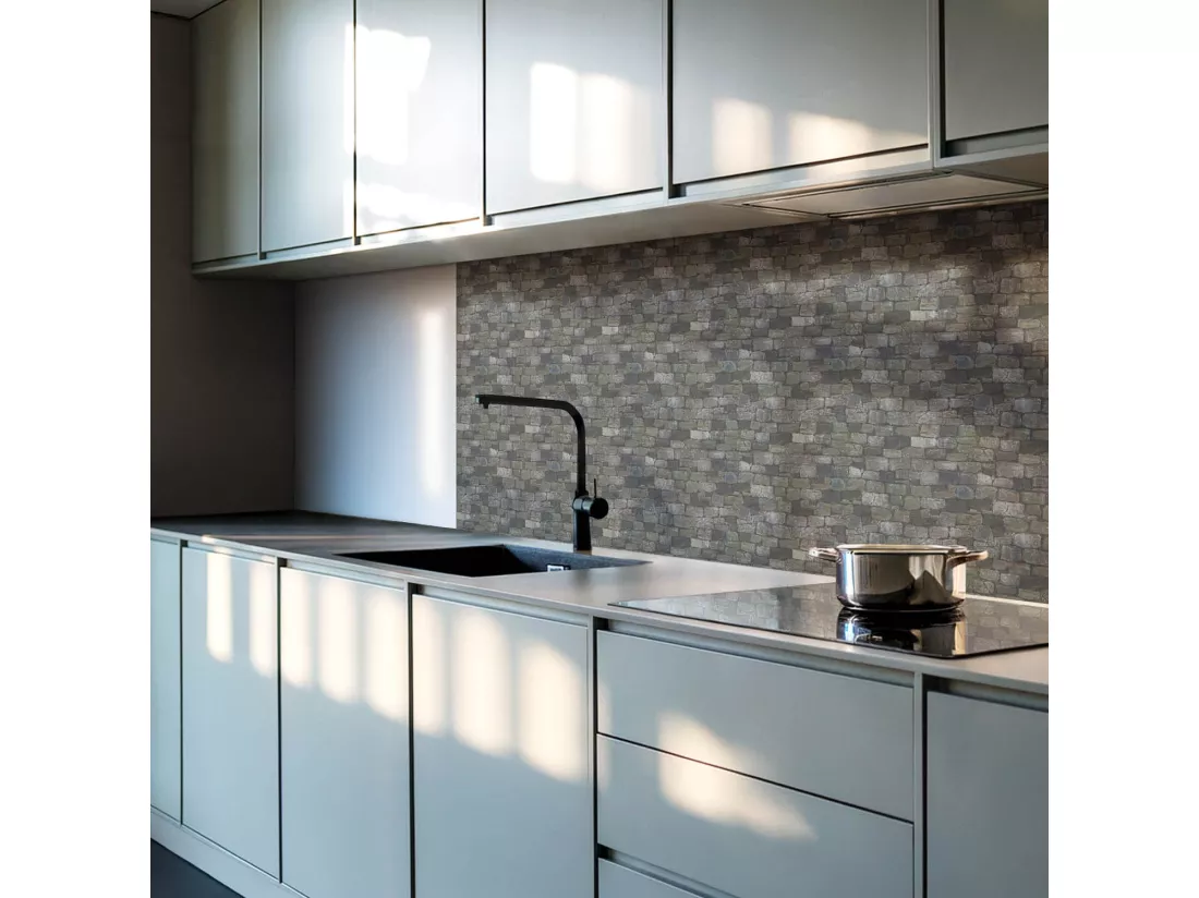 Carreaux autocollants PVC, Carrelage PVC adhésif - 20x20x20 - Texture de mur en pierre