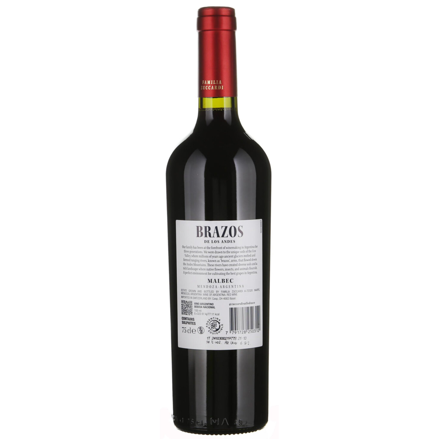Malbec Mendoza Argentina Brazos de los Andes Familia Zuccardi -75cl
